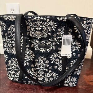 Vera Bradley Black and White Floral Tote